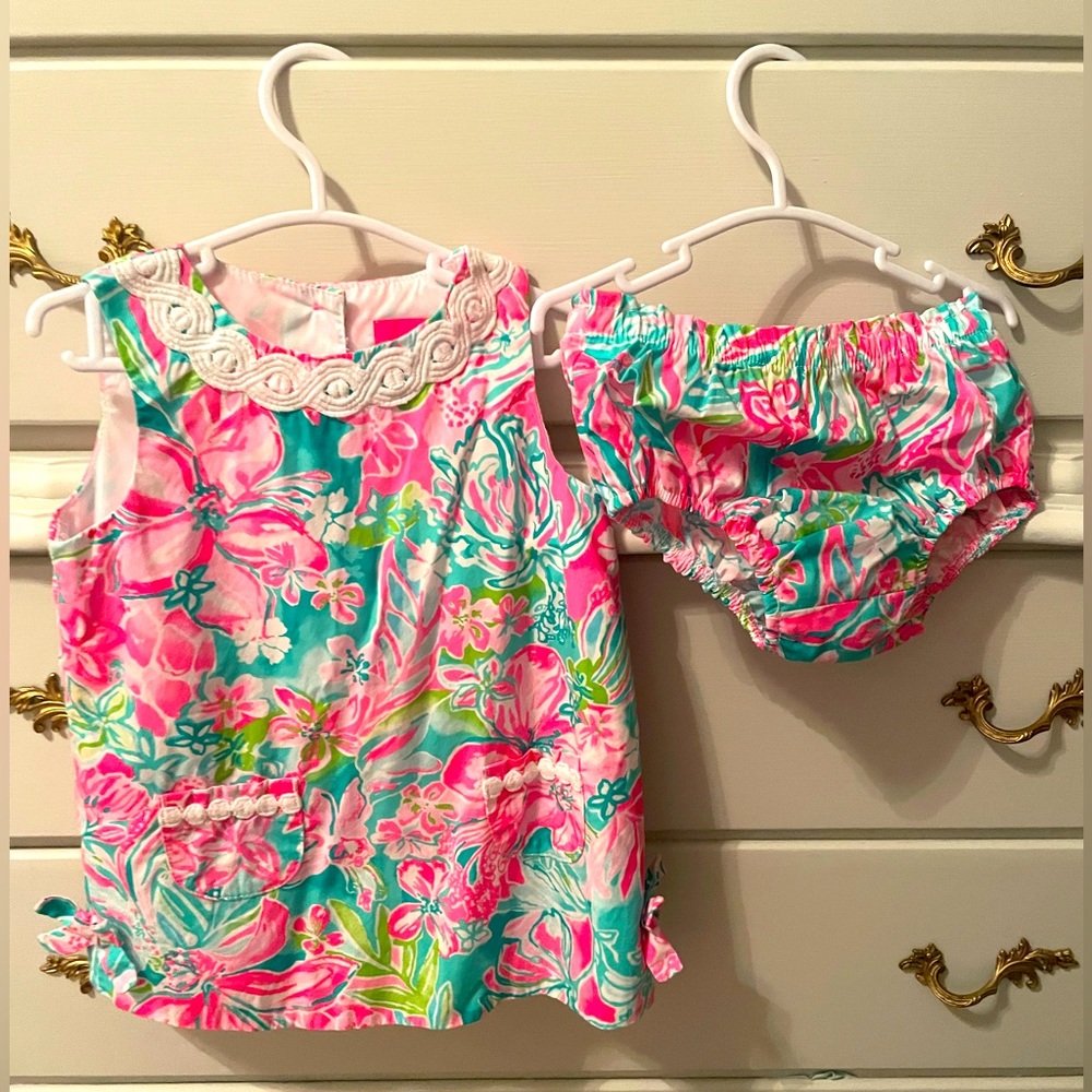 Lilly Pulitzer shift w/bloomers 18-24 EUC